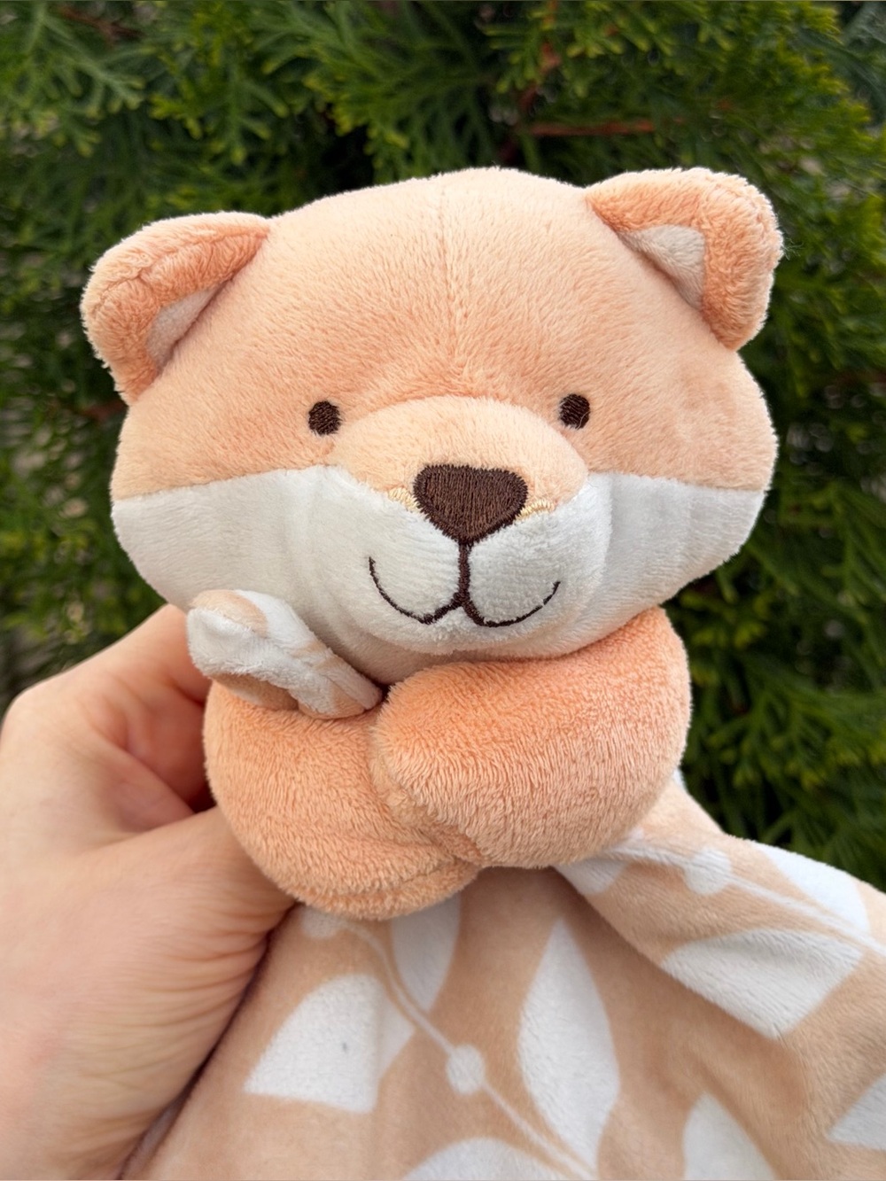 Carters 2016 Fox Baby Security Blanket Lovey Plush Soft Toy Orange Brown